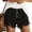 Black, variant on ClodeEU Women's Ripped Denim Hot Shorts ,Trendy Casual Summer Jean Shorts White,Womens Plus L