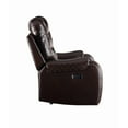 thumbnail image 3 of ACME Braylon Faux Leather Diamond Tufted Motion Recliner in Brown, 3 of 7