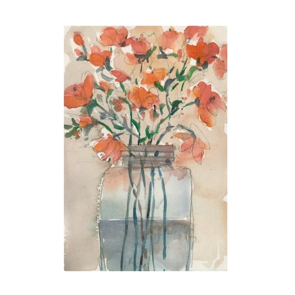 Samuel Dixon 'Flowers in a Jar II' Canvas Art