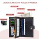 thumbnail image 2 of Billetera yiijay de piel con triple embrague y bloqueo RFID para mujer, 2 of 6