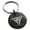 Black, variant on Stainless Steel Interlock Tribal Biohazard Engraved Small Medallion Circle Charm Keychain Keyring