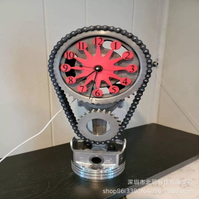 Reloj de engranaje giratorio leyfeng decoración explosivo artesanía de resina versión Metal rojo