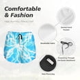 thumbnail image 4 of Haiem Light blue flash Pattern Women's 2 in 1 Running Shorts - Lightweight Athletic Workout Gym Yoga Breathable Sports Shorts Liner with Phone Pockets-Medium, 4 of 7