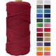 thumbnail image 1 of Cuerda de macramé de 4 mm x 100 m, hilo de macramé de algodón natural, cordón de bricolaje para tapices, tejido de atrapasueños, decoraciones colgantes de plantas (rojo vino), 1 of 5