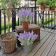 thumbnail image 4 of piezas de flores artificiales de lavanda, 7 ramas, arbustos de flores falsas de color púrpura y verde, 4 of 5