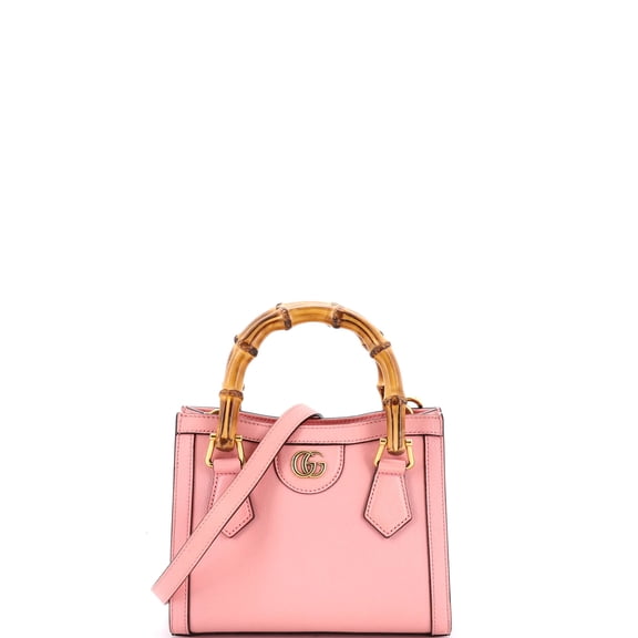 Pre-Owned Diana NM Bamboo Handle Tote Leather Mini By Rebag