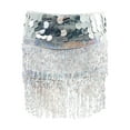 thumbnail image 5 of Daznico Gleaming Sequin Fringe Party Skirt for – Sparkly Flapper Style Mini Skirt for Evening Events and Celebrations,Mardi Gras Clothing,Mardi Gras Skirt,One Size, 5 of 5
