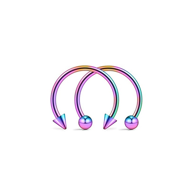 Lot De 14 Piercings De Nez En Fer à Cheval - Acier Inoxydable 316L, Tailles 6 à 14 Mm, Pour Septum, Sourcils, Lèvres