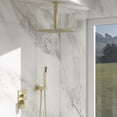 thumbnail image 2 of Logmey 12 inch Ceiling Mounted Shower System Rain Mixer Shower Combo Set Rainfall Shower Head Valve Body and Trim,Gold, 2 of 10