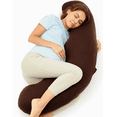 thumbnail image 1 of Momcozy Pregnancy Pillows for Side Sleeping, J Shaped Maternity Pillow for Pregnant Women Brown, 1 of 7