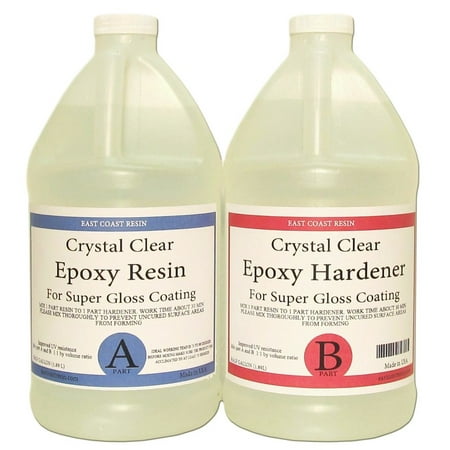 Arabesque Clear Crystal Gift - EPOXY RESIN 1 Gal kit CRYSTAL CLEAR for Super Gloss Coating and Table Tops