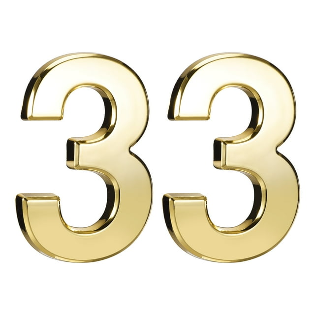 Unique Bargains 3,94 Pieds Autocollants Numéro 3 Ton Or 2 Pack