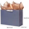 thumbnail image 3 of Bolsa de regalo azul con asa para boutique, cumpleaños, felicitaciones, día de la madre, día del padre, día de San Valentín, 3 of 4