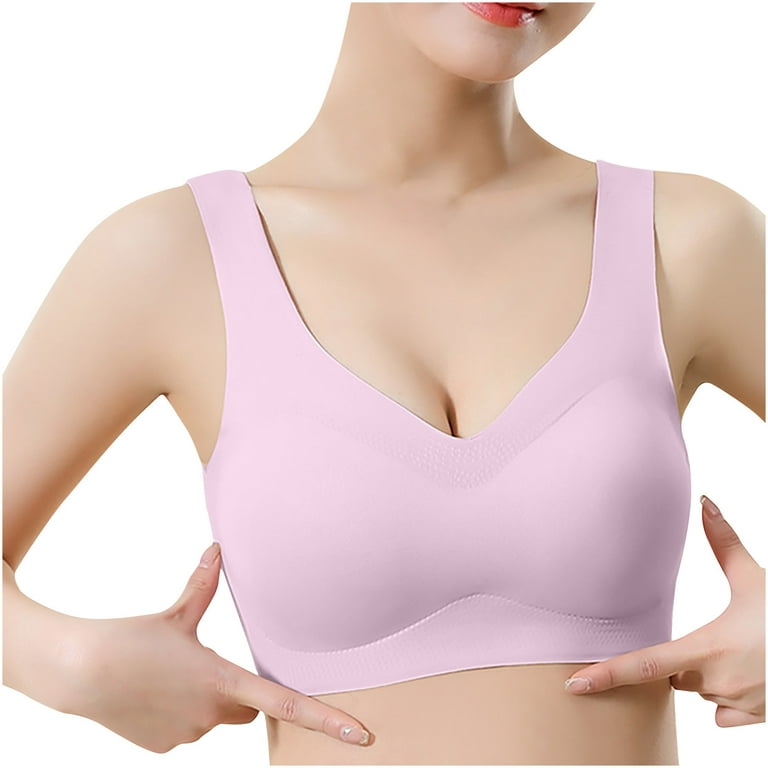 Comfortable Bras for Women Wire Shapermint Bra for Womens Wirefree Pink XXL