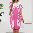 thumbnail image 2 of Pink Lobster Women's Dress Short Sleeve Summer Sundress Summer Women Clothes, 2 of 7
