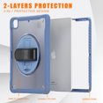 thumbnail image 4 of for iPad Pro 12.9 2022/2021/2020/2018 Rugged Case, 360 Rotating Hand Strap Stand/Pencil Holder/Adjustable Crossbody Strap, [2 In 1] Protective for iPad Pro 12.9 2022/2021/2020/2018, Gray, 4 of 15