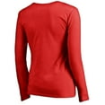 thumbnail image 3 of Women's Red Cincinnati Reds Team Lockup Slim Fit Long Sleeve V-Neck T-Shirt, 3 of 3