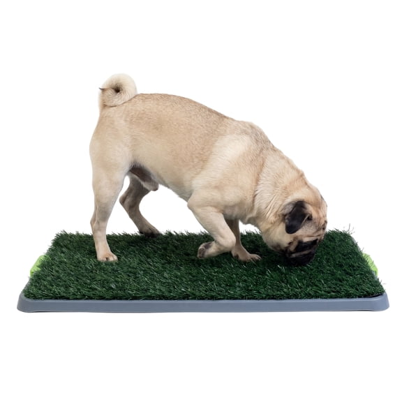 One Paw, tapis réutilisable pour chien avec gazon artificiel, conception antimicrobienne et anti-odeurs, hautement absorbant, 17 po x 27 po