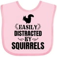 thumbnail image 3 of Inktastic Easily Distracted by Squirrels Boys or Girls Baby Bib, 3 of 4