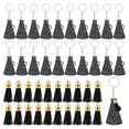 thumbnail image 1 of 40 Pcs Acrylic Cheer Megaphone Keychains with Tassel (Glitter Black), 1 of 5