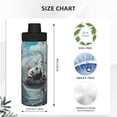 thumbnail image 3 of Lsque Panda In Futuristic City Pattern Water Bottle,18oz Sports Insulated Kettle for Cycling Gym Basketball Outdoor, Suitable as a Present, 3 of 7