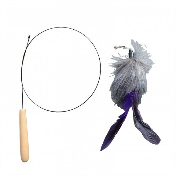 BESTSKY Kitten Toys,Feather Spinning Cat Wands for Indoor Cats,Captivates Cats Attention Cat Wand Toy,Style2