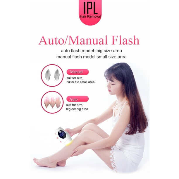 Sistema de depilacion Irfora Sistema de depilacion IPL en el hogar para mujeres y hombres Dispositivo de depilacion permanente sin dolor 600.000 flashes 8 niveles para cara piernas brazos axilas b Irf...