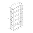 thumbnail image 6 of Furniture of America Rubus 4-Shelf Etagere Bookcase, White, 6 of 6