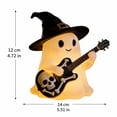 thumbnail image 2 of Light Up Halloween Decorations 6X5 Inch Cute Ghost Reading Design Halloween Light Spooky Halloween Decor for Indoor Tabletop Mantel Home Party 1 Pack, 2 of 5