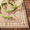 thumbnail image 4 of SAFAVIEH Courtyard Barrett Geometric Indoor/Outdoor Area Rug, Coffee/Sand, 6'7" x 9'6", 4 of 9