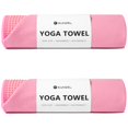 thumbnail image 1 of Toalla de yoga Eunzel Hot Yoga con punto de agarre, 72 x 24 pulgadas, rosa, paquete de 2, 1 of 8