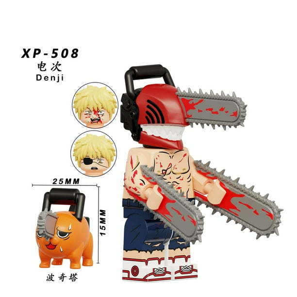 KT1067 ABS Plástico Japón Anime Pochita Denji Power Bomb Reze Mini Personaje Motosierra Hombre Bloque De Construcción Minifiguras Recoger Juguetes Gao Jiahui unisex