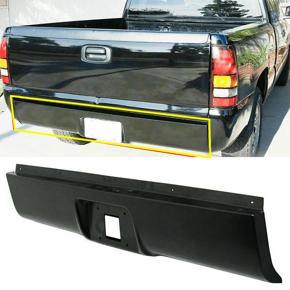 All-Metal Steel Rear Bumper, Fit for GMC Sierra 1500 / Chevrolet Silverado 1500 (1999-2006)