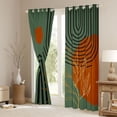 thumbnail image 3 of Homewish Mid Century Geometric Curtains Pack of 2 (42x84 Each) for Teens Boys Girls,Minimalist Stripes Curtains Blackout,Vintage Aesthetic Bedroom Curtains,Lightweight Room Decor, 3 of 6