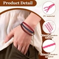 thumbnail image 3 of Uxcell 5mm Braided Leather Cord, 5.47 Yards PU Flat Leather String Strip Rope with 10 Gold Ribbon Crimp Ends for Necklaces Bracelets Lanyard, Jewelry Making DIY Projects, Medium Red, 3 of 6