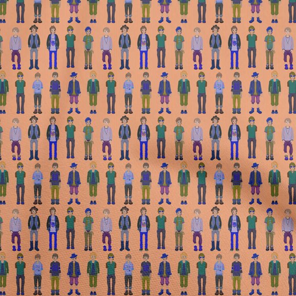 oneOone Viscose Chiffon Orange Fabric Human Dress Material Fabric Print Fabric By The Yard 42 Inch Wide