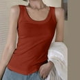 thumbnail image 6 of Meichang Workout Tank Top Woman Cropped Top Sleeveless Round Neck Ribbed Undershirt Slim Fit Solid Basic Tops Running Yoga Athletic Tank Tops, 6 of 7