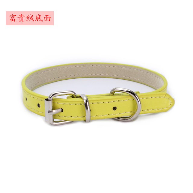 Collier pour Chien Doux pour Petit Chiot Chaton Fond Riche et Précieux : Corde Ronde Jaune 120*1.3cm