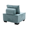thumbnail image 5 of Williamspace Accent Sofa Chair,Upholstered Leisure Lazy Chair,Modern Square Floor Sofa Single Couch with Removable Pillow for Living Room Bedroom,Teal, 5 of 7