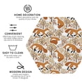 thumbnail image 3 of Fuzoiu Autumn Fox with Brown Plants Print Leather Coasters Set,Drink Coasters Set of 4,for Tabletop Protection, Durable PVC Coasters,Home Décor and Housewarming Gift-Hexagon, 3 of 6