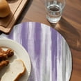 thumbnail image 3 of Purple Gray Round 15 Inch Placemats Set of 6, Vintage Country Abstract Gradient Aesthetic HeatResistant Non Slip Place Mats for Dining Table, Wipeable Braided Kitchen Table Mats for Housewarming, 3 of 9