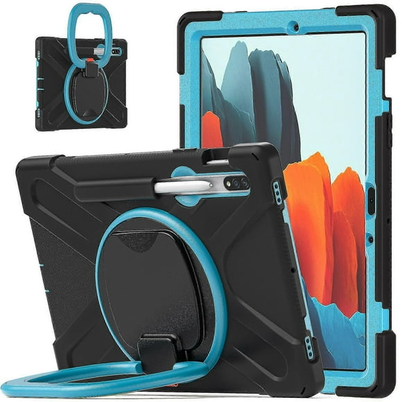 Colorful Case For Samsung Tab S7 11 Inch T870 With Pen Holder, Big Adjustable Ring Stand, Shock Protection Cover