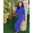 thumbnail image 3 of ORUYROP Women's Fall Turtleneck Long Sleeve Ribbed Slim Bodycon Maxi Dress, 3 of 6