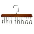 thumbnail image 3 of Percha de madera BLESIY para corbatas Soporte colgar Ahorro de espacio marrón oscuro, 3 of 8