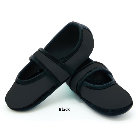 NuFoot Betsy Lou Women's Foldable Flats – Black, Large, Indoor Slippers & Travel Shoes