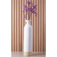 thumbnail image 3 of Set of 2 Elegant Black Cylinder Shaped Tall Spun Bamboo Floor Vases, Embellished with a Glossy Lacquer, and Enhanced with Natural Bamboo Finish - Stylish Home Decor, Heights of 31 and 23.5 Inches, 3 of 5