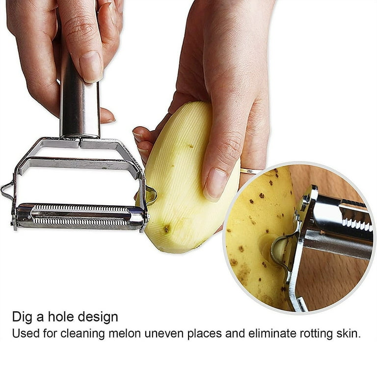2 Pc Vegetable Peeler Fruit Y-Shaped Stainless Steel Slicer Grater Swiss  Cutter, 1 - Dillons Food Stores