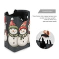 thumbnail image 3 of Yayeee Freestanding Laundry Hamper with Handle Collapsible Large Storage Basket for Clothes, Red Snowmen, 3 of 7