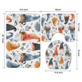 thumbnail image 3 of Multicolor Christmas Gnome Pattern Bathroom Rugs Sets 3 Piece,Toilet Cover Set,Absorbent Non Slip Bathroom Mats Sets with U-Shaped Contour Rug Toilet Rug Set, 3 of 5
