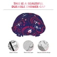 thumbnail image 3 of Kdxio Dandelions Flowers With Dragonflies Print Shower Cap for Women,Elastic and Reusable,Double Waterproof Layers Bathing Hat, 3 of 6